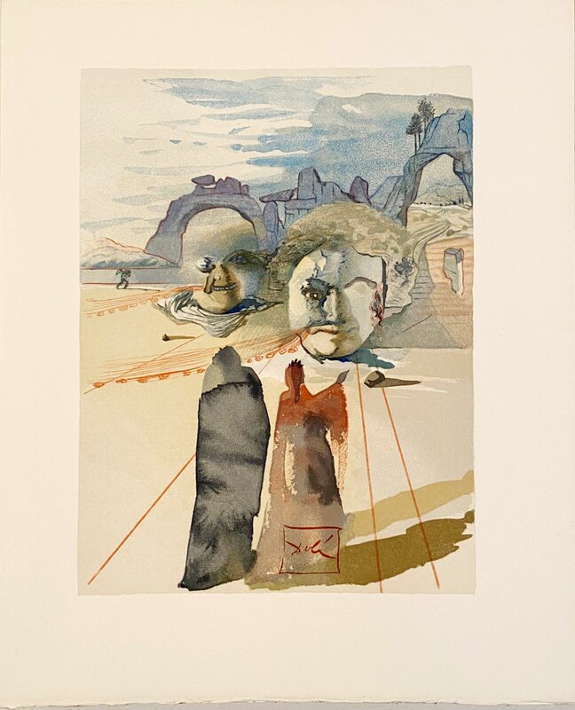 Salvador Dalí, ‘La Divine Comédie - Purgatoire 20 - Avarice et prodigalité’, 1963, Print, Original wood engraving on BFK Rives paper, Samhart Gallery