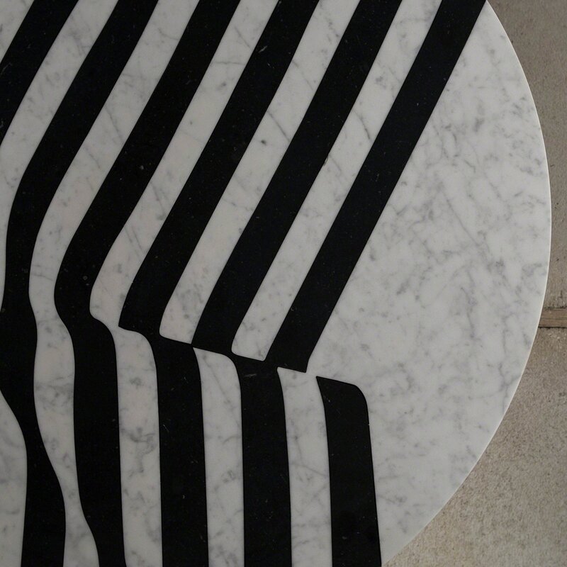 Olga Bielawska, ‘The Veiled Coffee Table, Round’, 2016, Design/Decorative Art, Bianco Carrara marble, Nero Marquinia Marble Inlays, Matter of Stuff