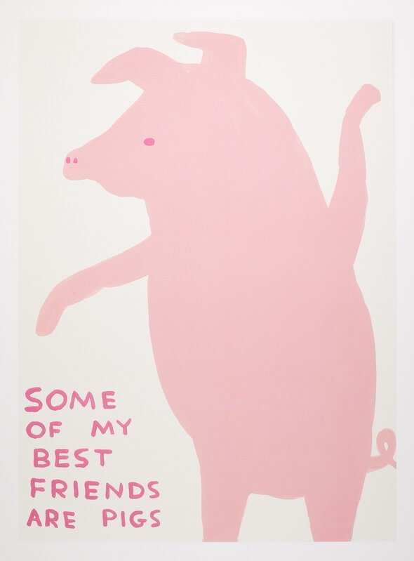 David Shrigley, ‘I will Not Fight, Some of My Best Friends are Pigs, You are Too Close, and He Will Only Eat Squid Ink Pasta’, 2020, Print, Four offset lithographs printed in colours, Forum Auctions