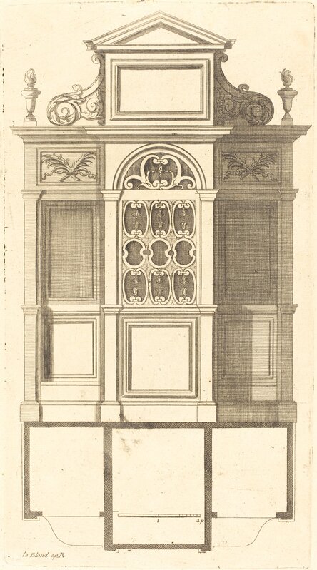 ‘Plan et elevation des plus beaux confessionnaux de Paris, tres fidelemant mesure’, published 1688, Print, Engraving, National Gallery of Art, Washington, D.C.