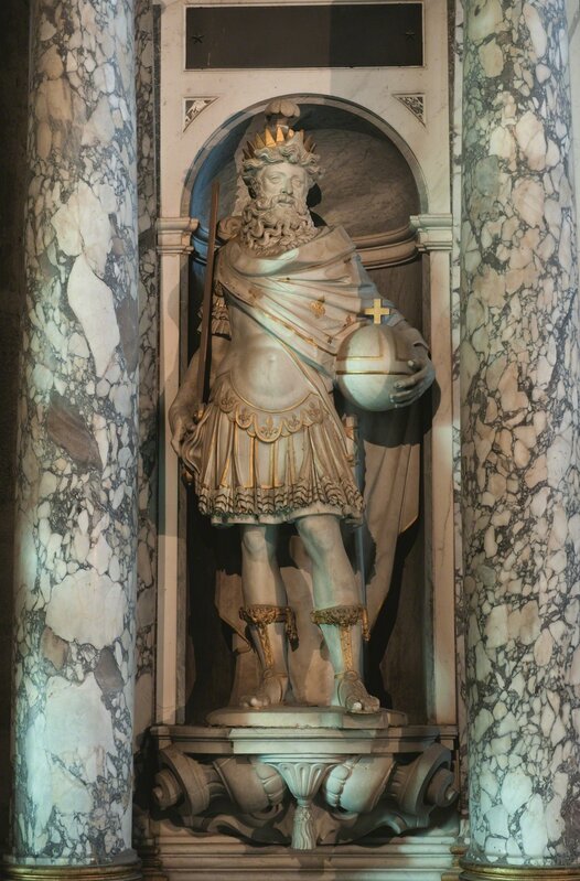 Francesco Bordoni, ‘Charlemagne sous les traits d'Henri IV (Charlemagne in the Guise of Henry IV)’, 1642, Sculpture, Marble, Château de Fontainebleau