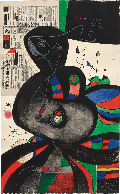 Joan Miró, ‘Gaudí XXI (D. 1080)’, 1979, Print, Etching and aquatint in colours with paper collage, on Arches paper, the full sheet., Phillips