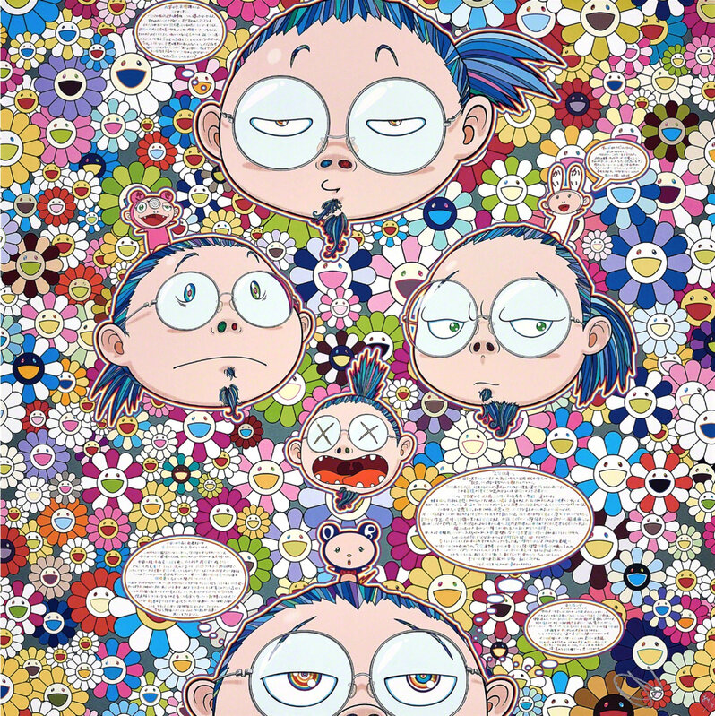 Takashi Murakami, ‘Self-Portrait of the Manifold Worries of a Manifoldly Distressed Artist’, 2017, Print, Offset litograph on paper, Fineart Oslo