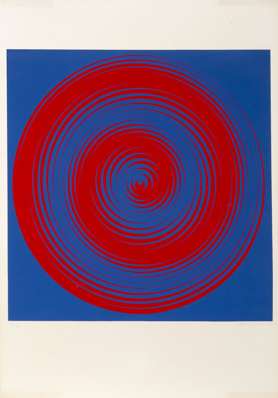 Getulio Alviani, ‘Blue and Red Spirals’, 1968, Print, Serigraph, RoGallery