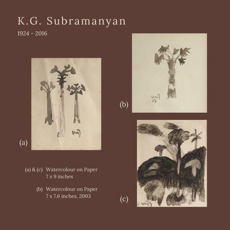 K. G. Subramanyan, ‘Untitled, Watercolour on Paper (Set of 3) by Modern Indian Artist "In Stock"’, 1990-2015, Painting, Watercolour on Paper, Gallery Kolkata