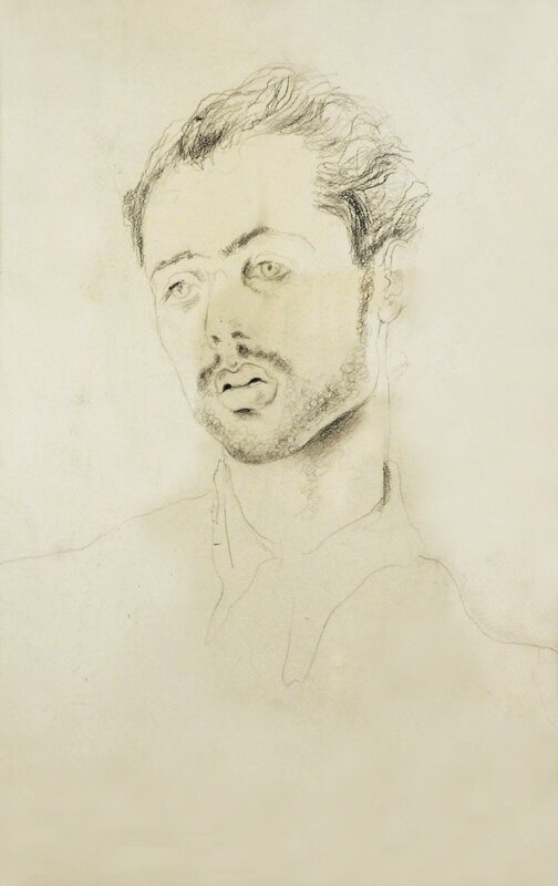 Hedda Sterne, ‘Portrait of Jules Perahim ’, 1938, Drawing, Collage or other Work on Paper, Crayon on paper, Postmodernism Museum