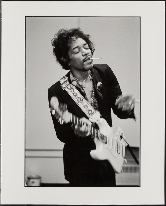 Linda McCartney, ‘Jimi Hendrix Playing Guitar’, 1968, Photography, Gelatin silver, 2007, Heritage Auctions