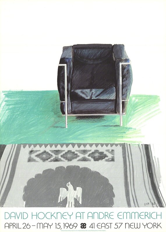 David Hockney, ‘Corbusier Chair and Rug (lg)’, 1969, Ephemera or Merchandise, Stone Lithograph, ArtWise