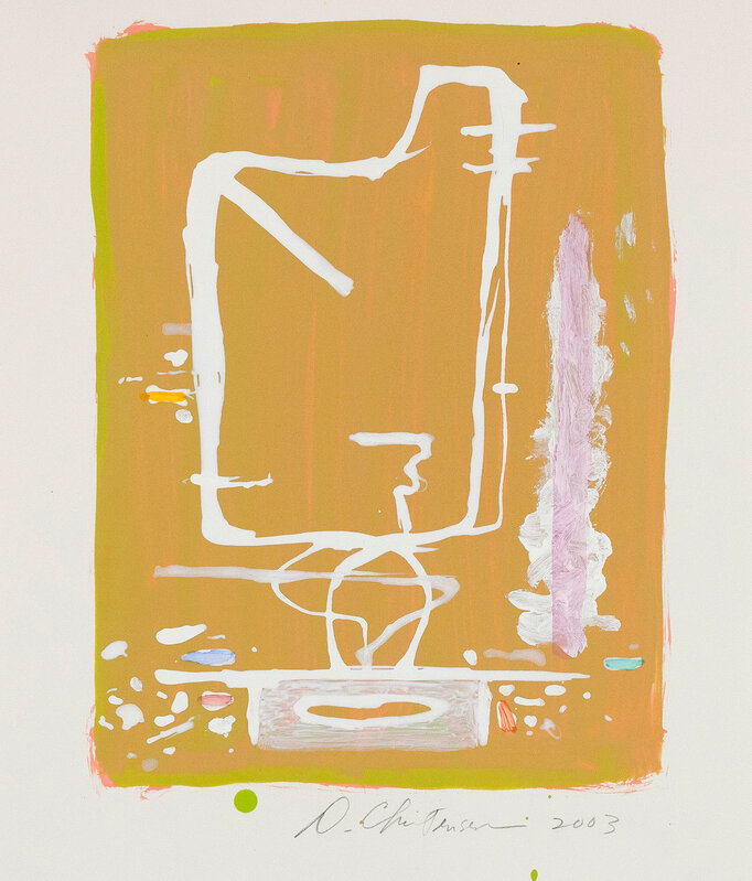 Dan Christensen, ‘Untitled (Tangerine)’, 2003, Painting, Acrylic and mixed media on Paper, Caviar20