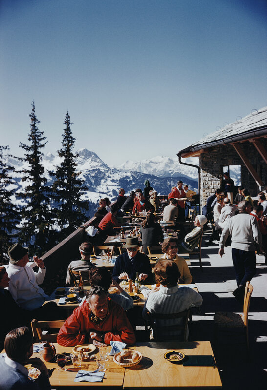 Slim Aarons, ‘Dining In Gstaad’, 1961, Photography, C print, IFAC Arts