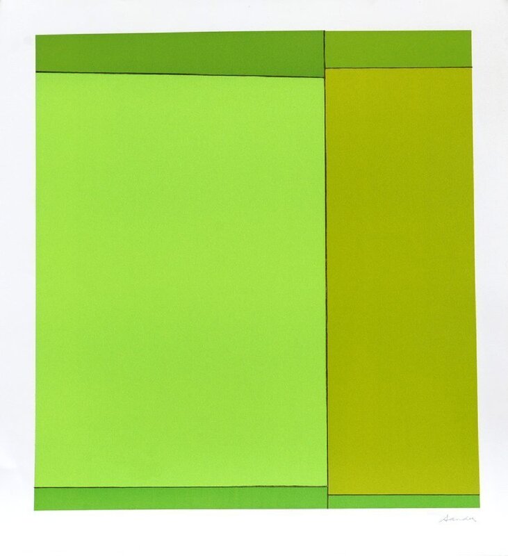 Ludwig Sander, ‘Untitled (Red & Green; Purple & Blue; Green)’, c.1970, Print, Three screenprints in colours, Sworders