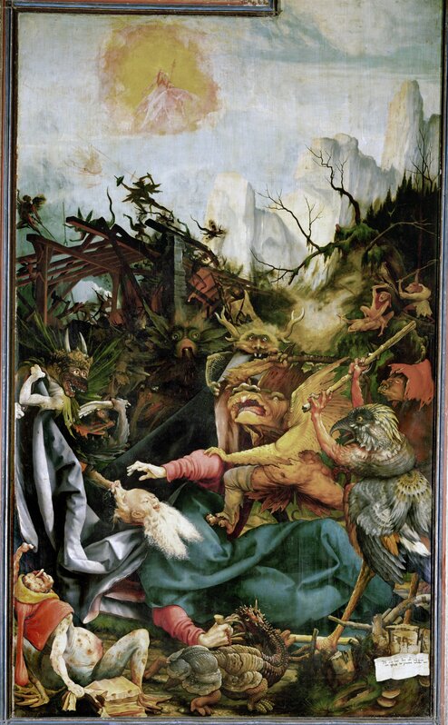 Matthias Grünewald, ‘The Temptation of Saint Anthony’, ca. 1512-15, Painting, Oil on wood, Erich Lessing Culture and Fine Arts Archive
