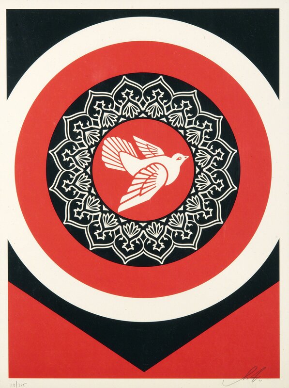 Shepard Fairey, ‘Obey Dove (Print Set)’, 2011, Print, A pair of screen prints in colours on paper, Tate Ward Auctions