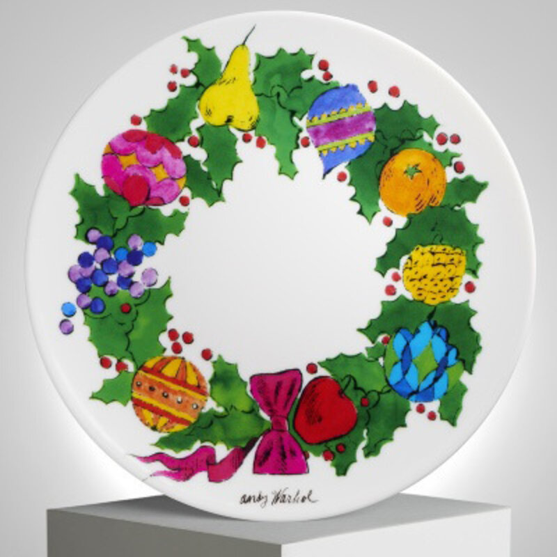 Andy Warhol, ‘Christmas Wreath Plate by Andy Warhol’, 2018, Ephemera or Merchandise, Porcelain, Artware Editions