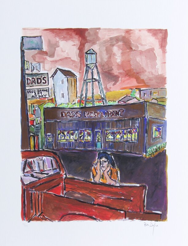 Bob Dylan, ‘Bob Dylan Dads Restaurant Signed Giclee Etching - Contemporary Art’, 2008, Print, Giclee Etching on Paper, Modern Artifact