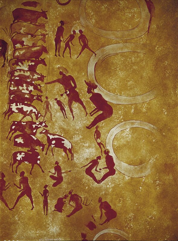‘Cave painting of Tassili-n-Ajjer’, 2nd millennium B.C., Painting, Fresco, Erich Lessing Culture and Fine Arts Archive
