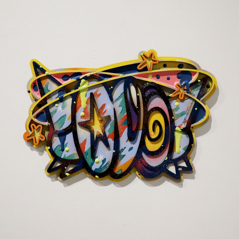 Benzilla, ‘Lose Control (Black)’, 2020, Painting, Acrylic and spray paint on MDF, AURUM GALLERY