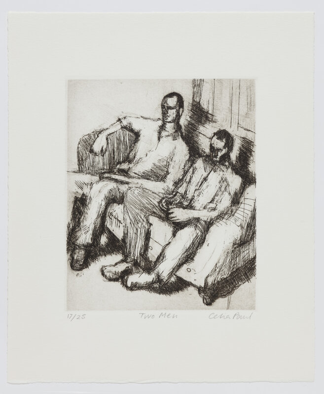 Celia Paul, ‘Two Men’, 1991, Print, Hardground etching, Marlborough London