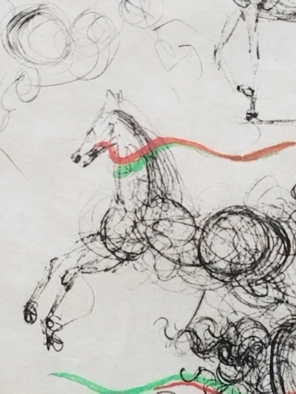 Salvador Dalí, ‘The Small Horses’, 1967, Print, Etching on Paris, Intrinsic Values