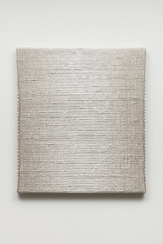 Analía Saban, ‘Woven Vertical Reflected Linear Gradient as Weft (Center, White)’, 2019, Textile Arts, Woven acrylic paint, linen thread, Arario Gallery