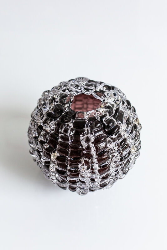 Katherine Huskie, ‘Rauch Topaz Echinus’, 2021, Sculpture, Squeezed molten glass, sculptural vase, Spazio Nobile