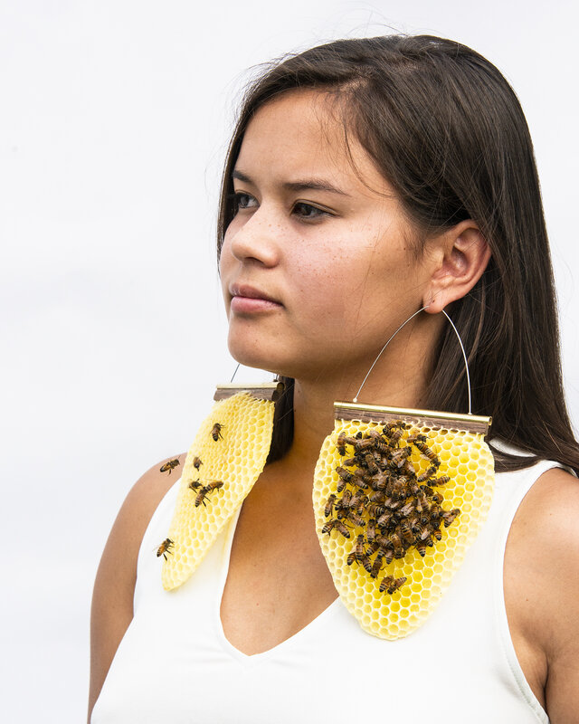 Tom Muir, ‘Beekeeper's Earrings on Model’, 2019, Photography, Photograph, InLiquid