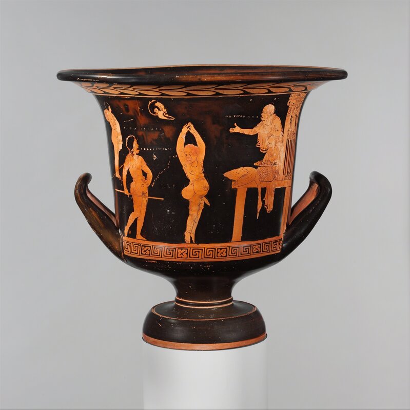 Attributed to the Dolon Painter, ‘Terracotta calyx-krater (mixing bowl)’, ca. 400–390 B.C., Design/Decorative Art, Terracotta, The Metropolitan Museum of Art