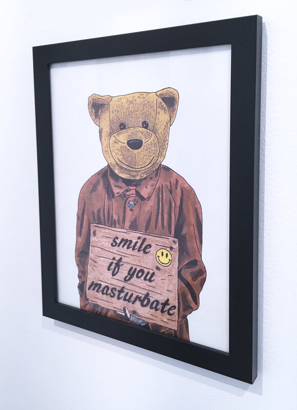 Sean 9 Lugo, ‘Smile If You Masturbate’, 2019, Drawing, Collage or other Work on Paper, Marker and ink on Bristol paper, framed, Deep Space Gallery