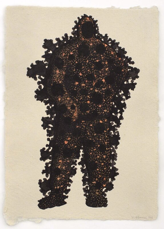 Walter Oltmann, ‘Explorer Suit I’, 2013, Drawing, Collage or other Work on Paper, Ink, bleach and watercolour, Goodman Gallery