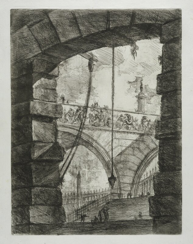 Giovanni Battista Piranesi, ‘Invenzioni capric di carceri all'acqua forte’, 1749-1750, Burnishing, scratching, b and w, Getty Research Institute