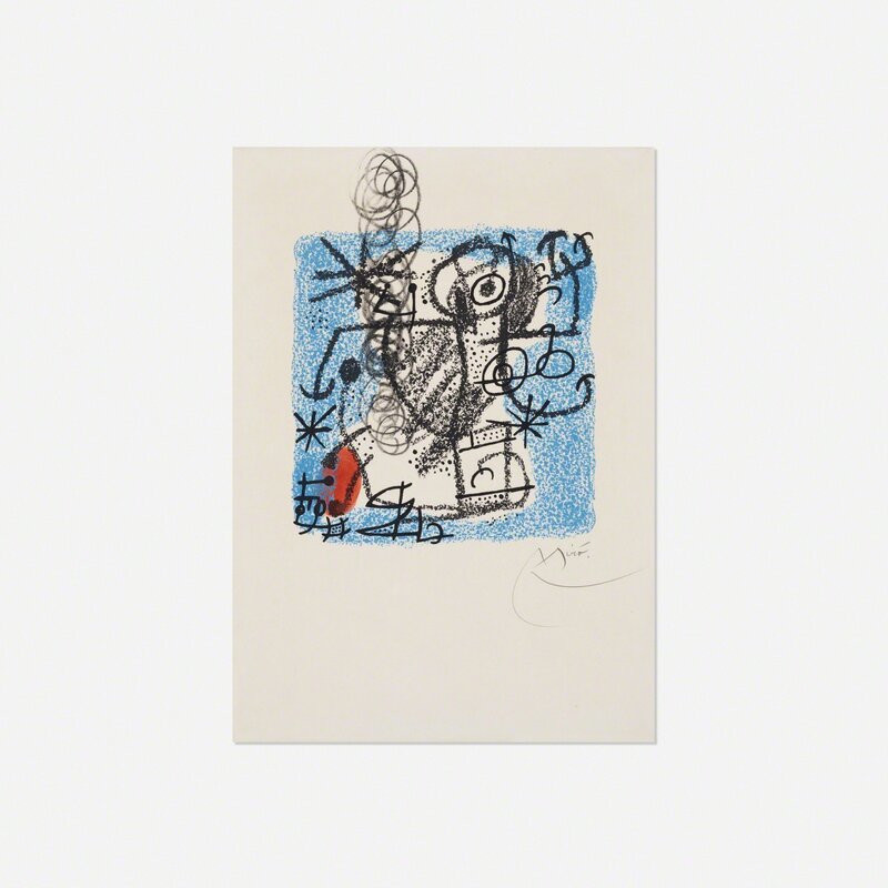Joan Miró, ‘Les Essencies de la Terra (one plate)’, 1968, Mixed Media, Wax crayon over color lithograph on Japon nacré paper, Rago/Wright/LAMA/Toomey & Co.