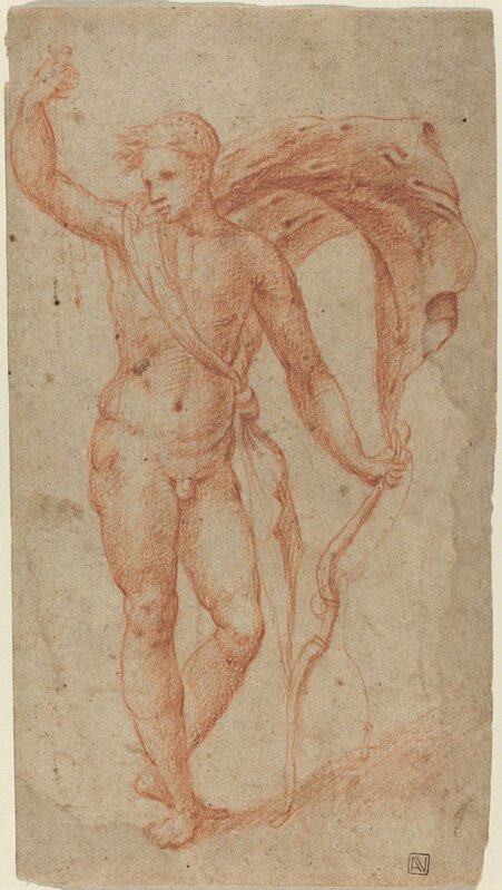 ‘Apollo’, ca. 1510/1540, Drawing, Collage or other Work on Paper, Red chalk, National Gallery of Art, Washington, D.C.