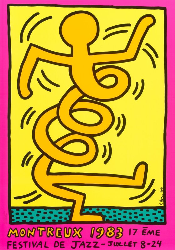 Keith Haring, ‘Montreux Jazz Festival’, 1983, Print, Screenprint in colors on smooth wove paper, Heritage Auctions
