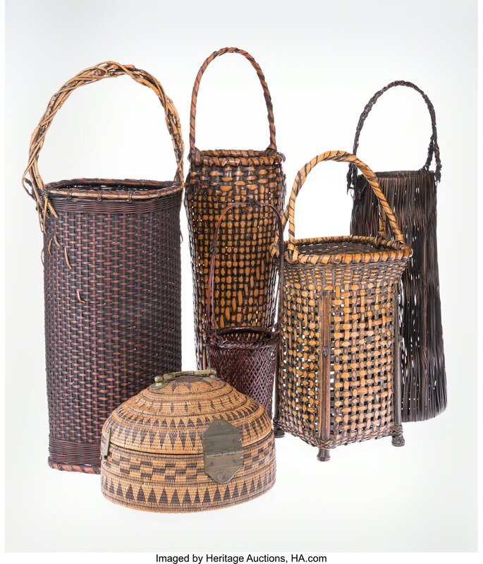 Unknown Artist, ‘Six Baskets’, Design/Decorative Art, Bamboo and reeds, Heritage Auctions