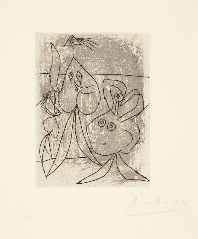 Pablo Picasso, ‘Trois figures sur la plage I, from Jakovski’, 1932, Print, Etching, on Montval paper, Christie's