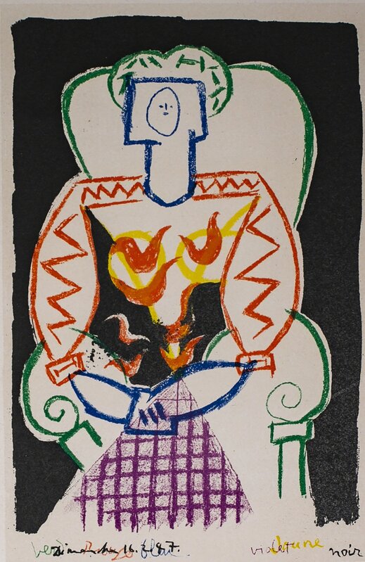 Pablo Picasso, ‘La Femme Au Fauteuil (The Armchair Woman), 1949 Limited edition Lithograph by Pablo Picasso’, 1949, Reproduction, Lithograph, Globe Photos