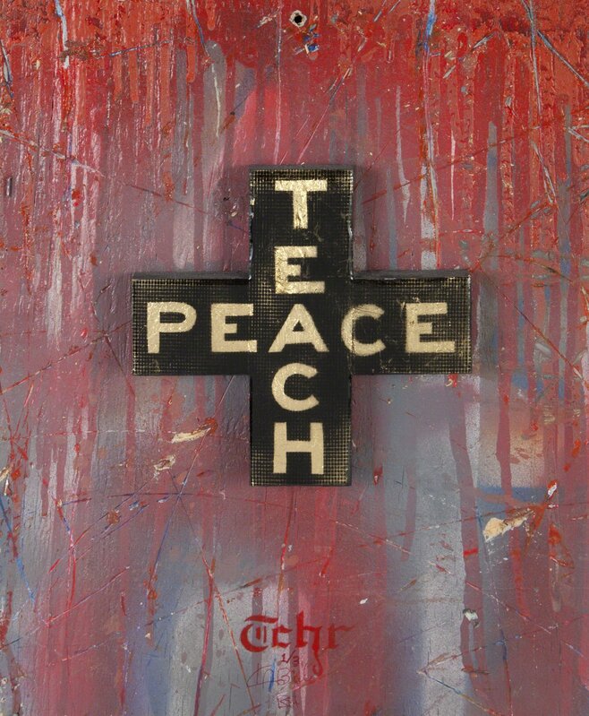 Teachr, ‘Teach Peace’, Painting, Aerosol and acrylic on wood, Julien's Auctions
