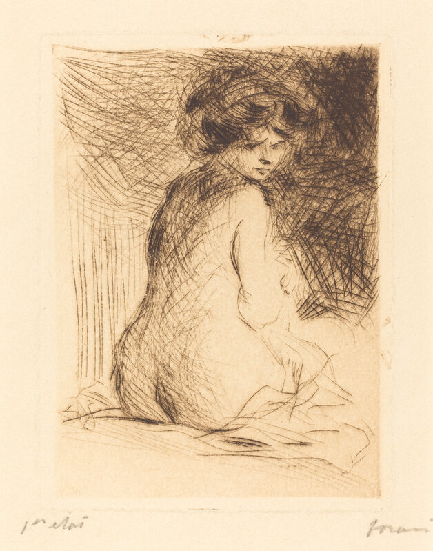 Jean-Louis Forain, ‘Nude Woman Seen from the Back’, 1910, Print, Drypoint, National Gallery of Art, Washington, D.C.