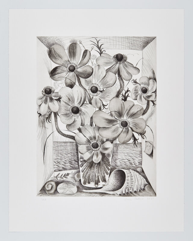 Louis Fratino, ‘Anemones and Shells’, 2021, Print, Etching with aquatint and drypoint, printed on Hahnemuhle White 300gsm paper, Sikkema Jenkins & Co.