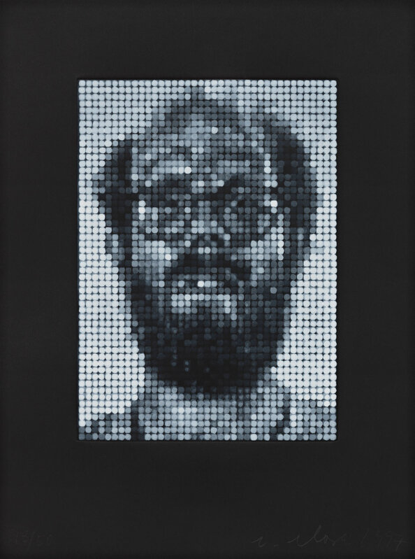 Chuck Close, ‘Self Portrait / Spitbite / White on Black’, 1997, Print, Spitbite aquatint, Pace Prints