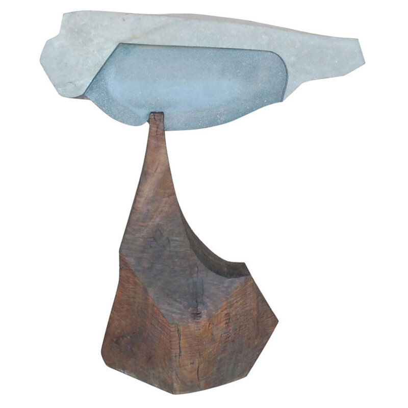 J.B. Blunk, ‘Flying Stone’, 1997, Sculpture, Redwood, Basalt, Reform Gallery