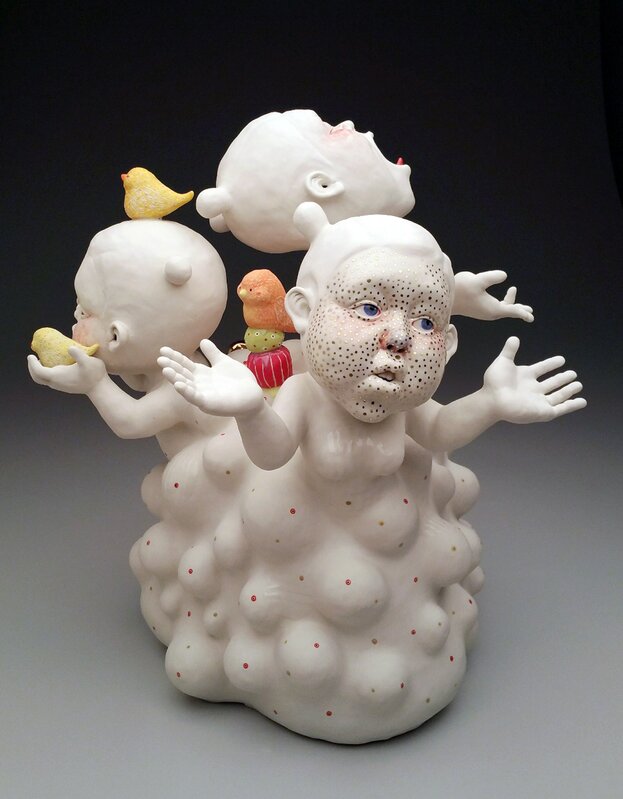 Kyungmin Park, ‘I Don't Know What You're Talking About’, 2016, Sculpture, Porcelain, Underglaze, Glaze, Resin, Luster, Duane Reed Gallery
