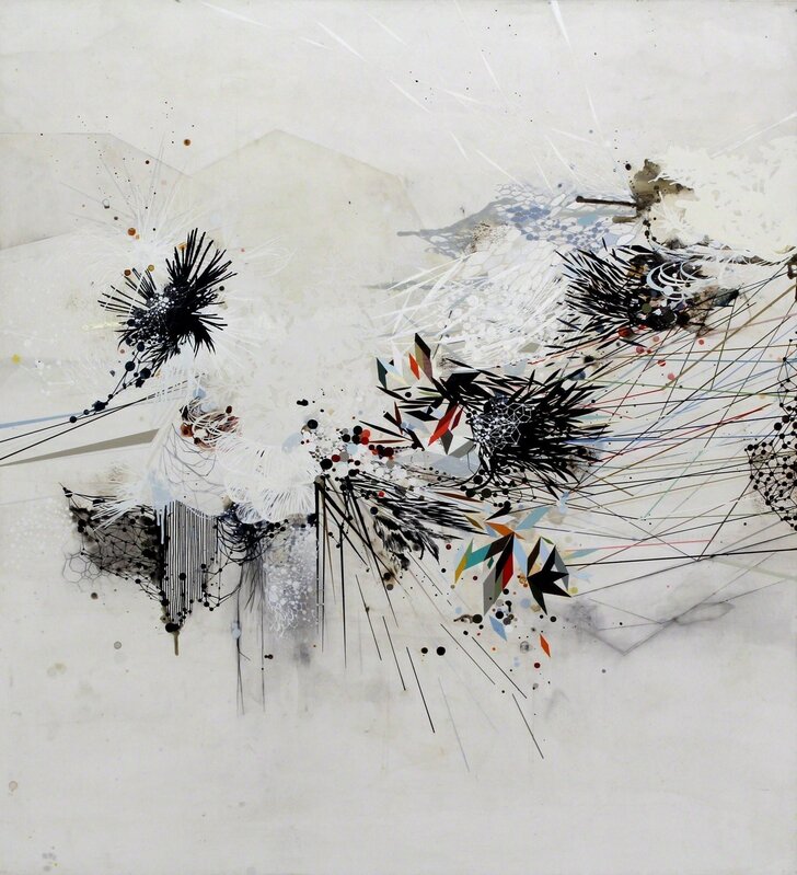 Reed Danziger, ‘A Secret Distant Measurement’, 2009, Painting, Mixed media on paper on wood, Hosfelt Gallery