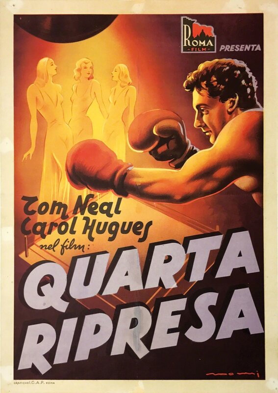 Pietro Monni, ‘QUARTA RIPRESA’, 1941, Posters, Rare movie poster, Italian edition., Cambi