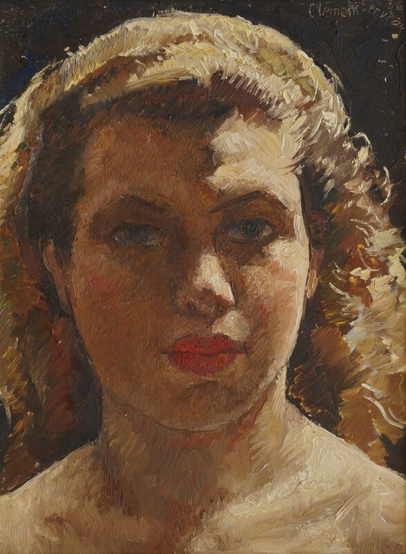 Henri Clement-Serveau, ‘Portrait of a woman, head and shoulders’, Painting, Oil on panel, Roseberys