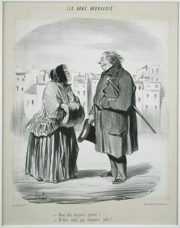 Honoré Daumier, ‘Les Bons Bourgeois: Vous êtes toujours galant!’, 1847, Print, Lithograph on paper, Phillips Collection