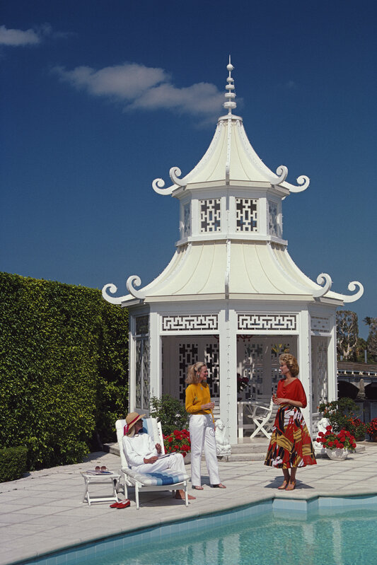 Slim Aarons, ‘Palm Beach Pagoda, Everglades Island (Slim Aarons Estate Edition)’, 1985, Photography, Lambda, Undercurrent Projects