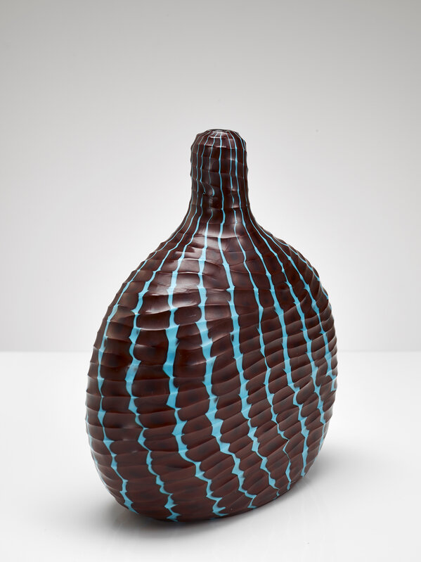 Massimo Micheluzzi, ‘brown & blue carved’, 2005, Design/Decorative Art, Cut glass Murrine, Brutto Gusto