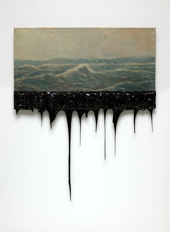 Minerva Cuevas, ‘Overseas’, 2015, Painting, Oil on compressed wood board dipped in chapopote, San Francisco Museum of Modern Art (SFMOMA) 