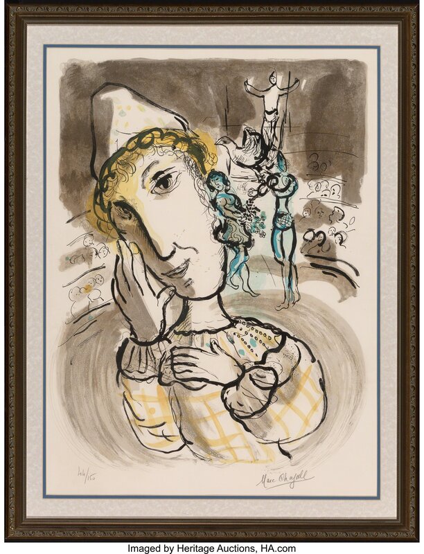 Marc Chagall, ‘Le Cirque au Clown jaune’, 1967, Print, Lithograph in colors on Arches paper, Heritage Auctions